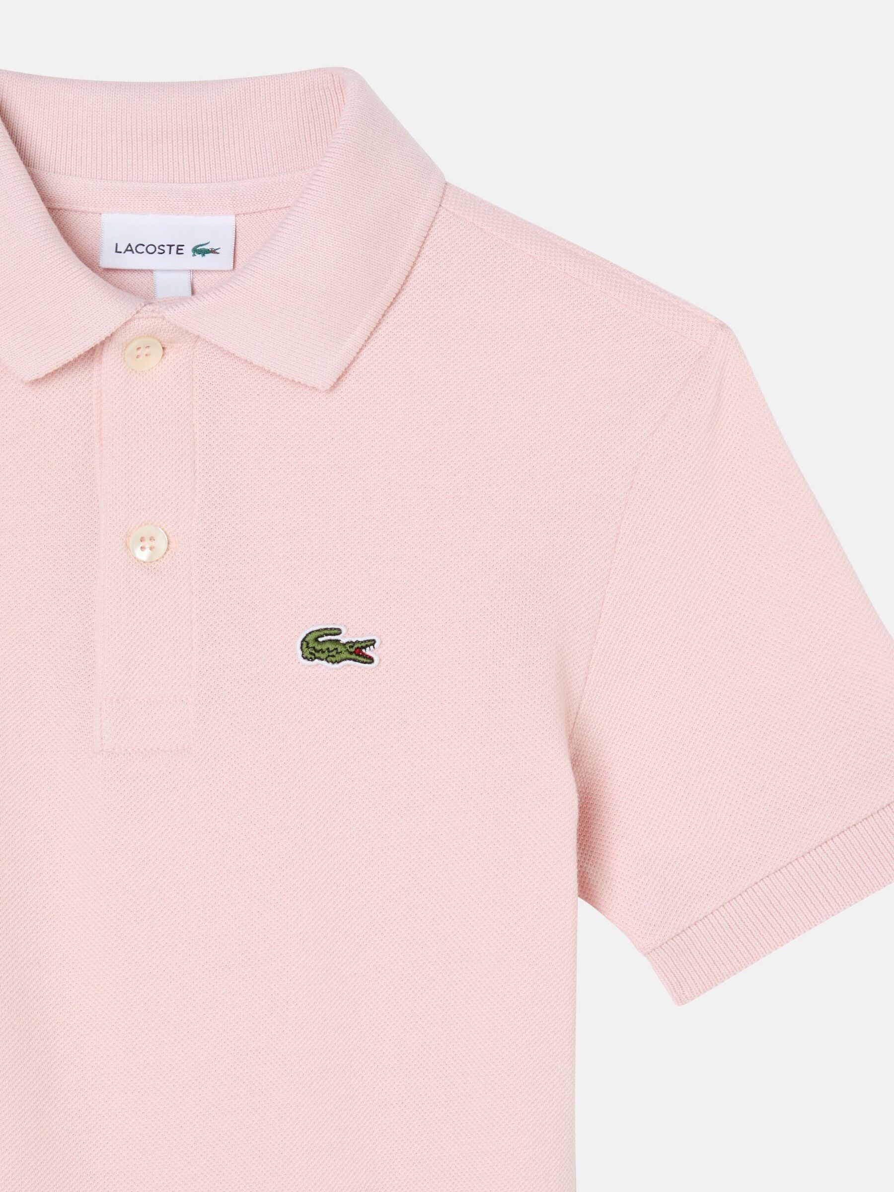 Dsiney Kidz - Lacoste Pink Petit Pique Short Sleeve Polo Shirt image 6