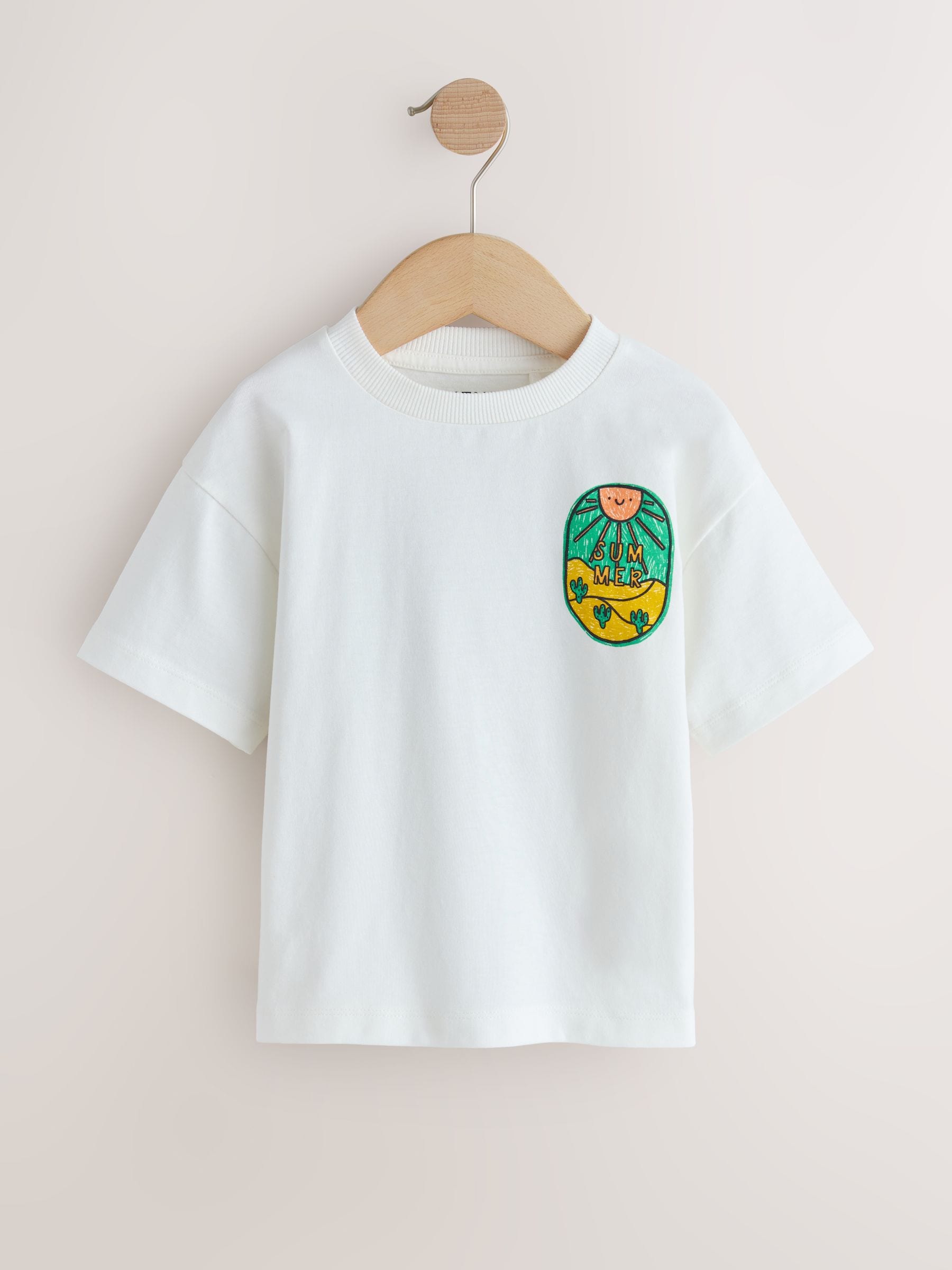Green/Yellow Stamps Short Sleeve Graphic T-Shirts 4 Pack (3mths-7yrs) image 5