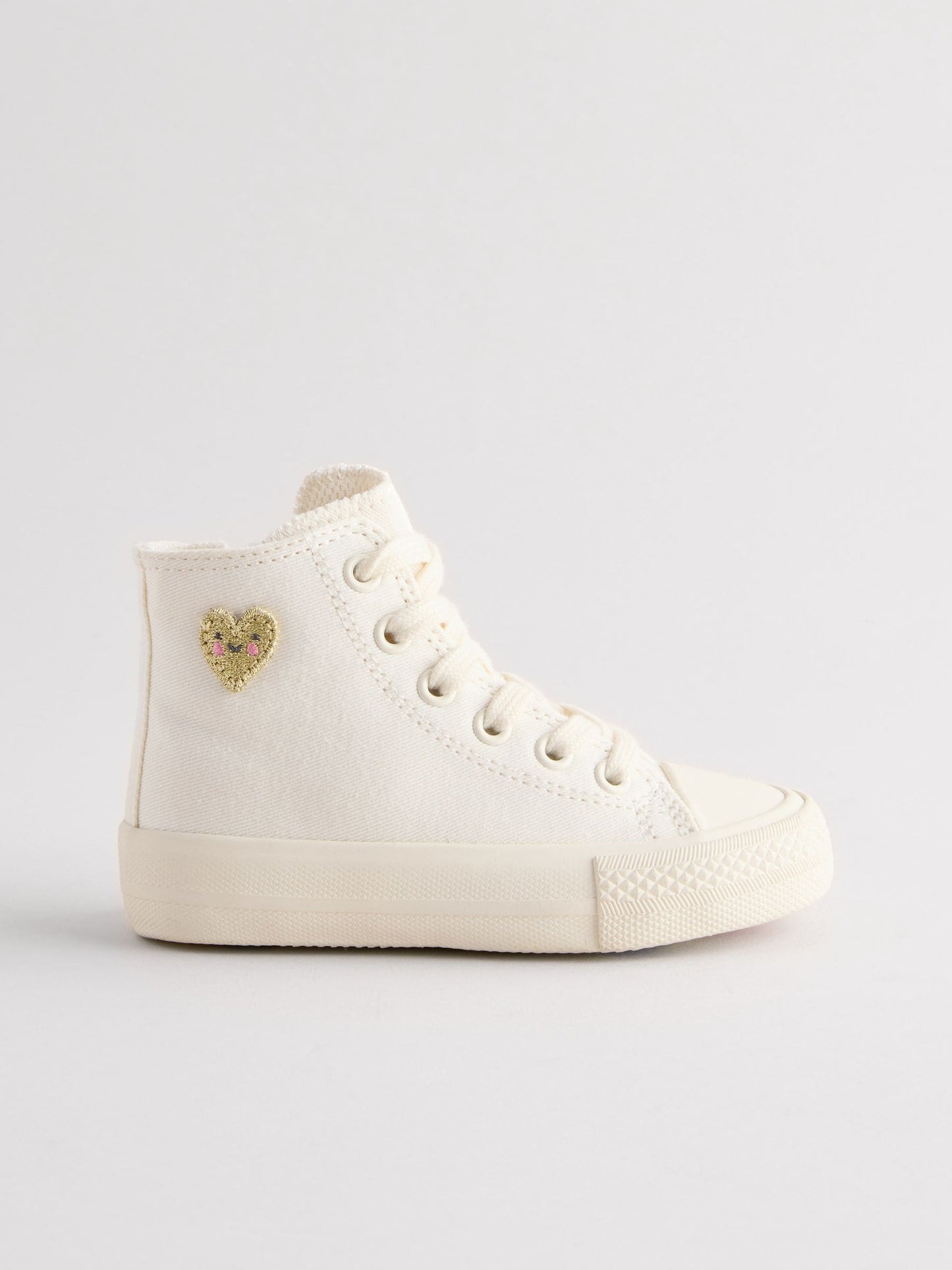 White Wide Fit (G) High Top Trainers image 3