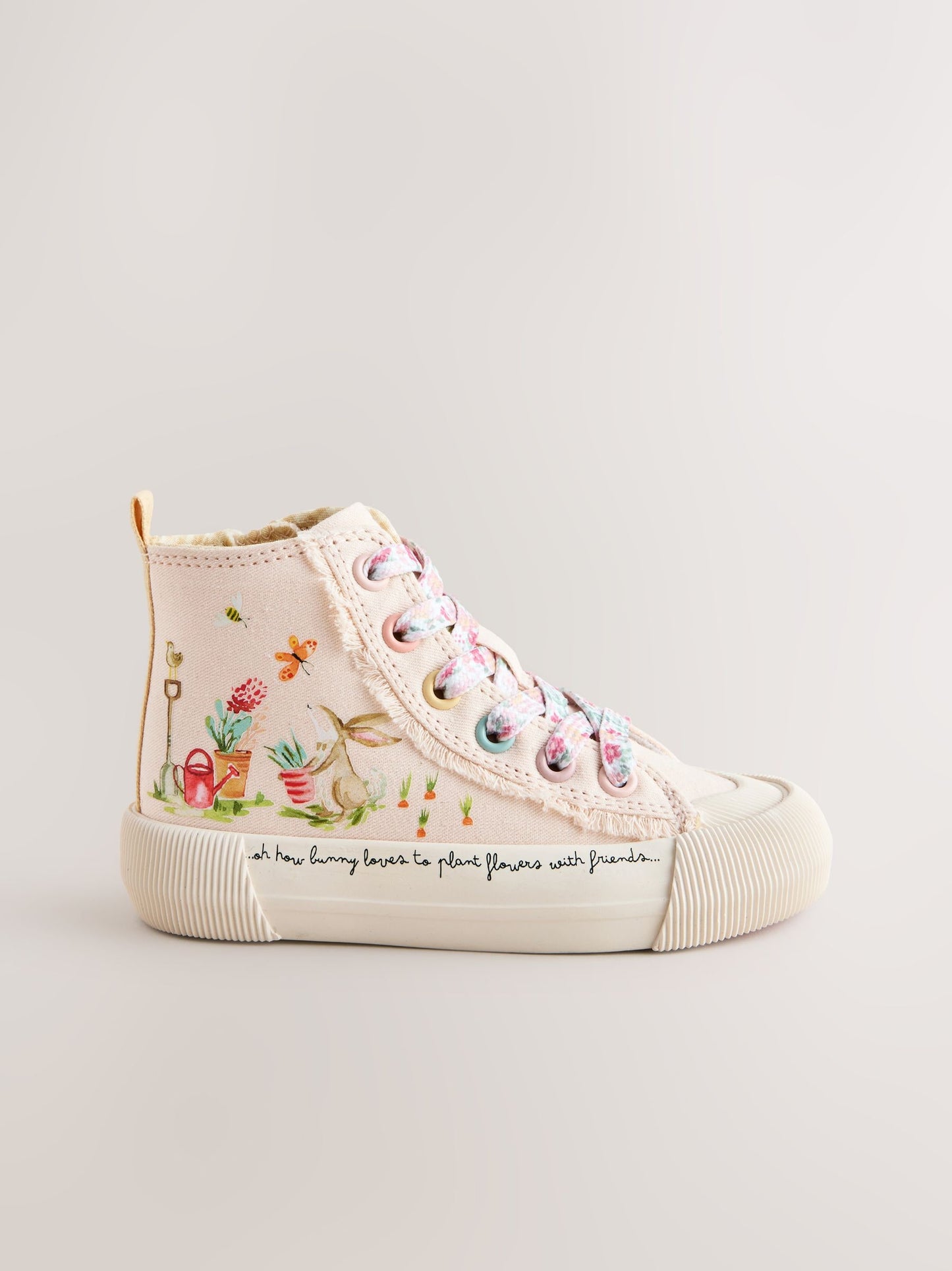 Pink Character Wide Fit (G) High Top Trainers image 3