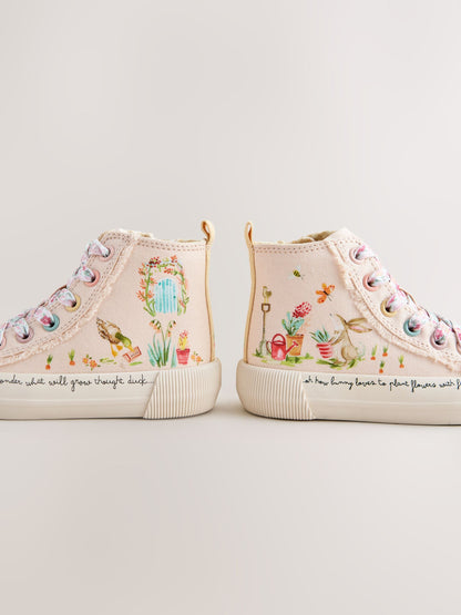 Pink Character Wide Fit (G) High Top Trainers image 5