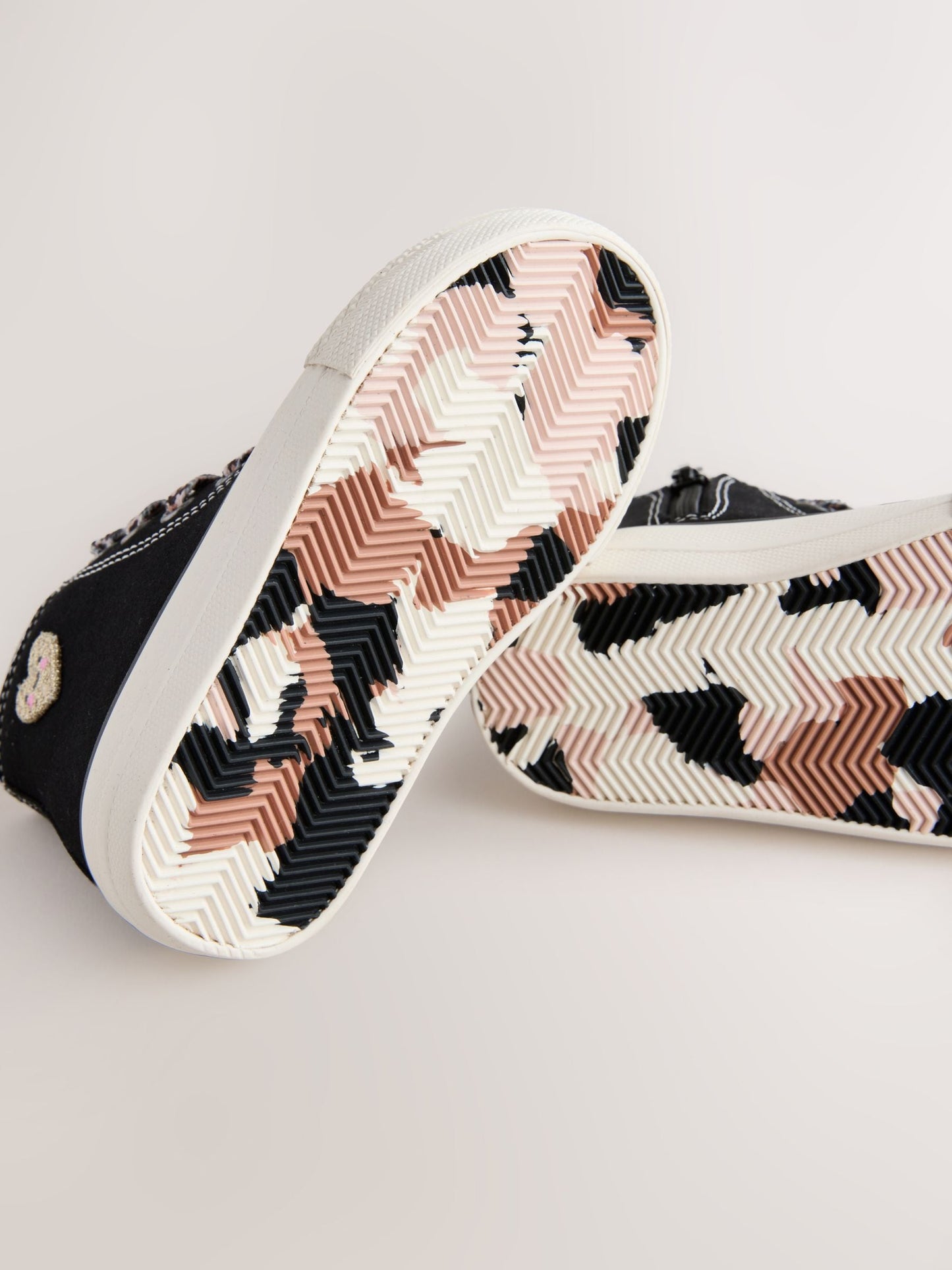 Black/Animal Wide Fit (G) High Top Trainers image 5