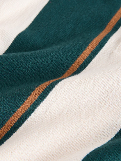 Green/Ecru Stripe Short Sleeve Polo Shirt and Shorts Set (3mths-7yrs) image 8