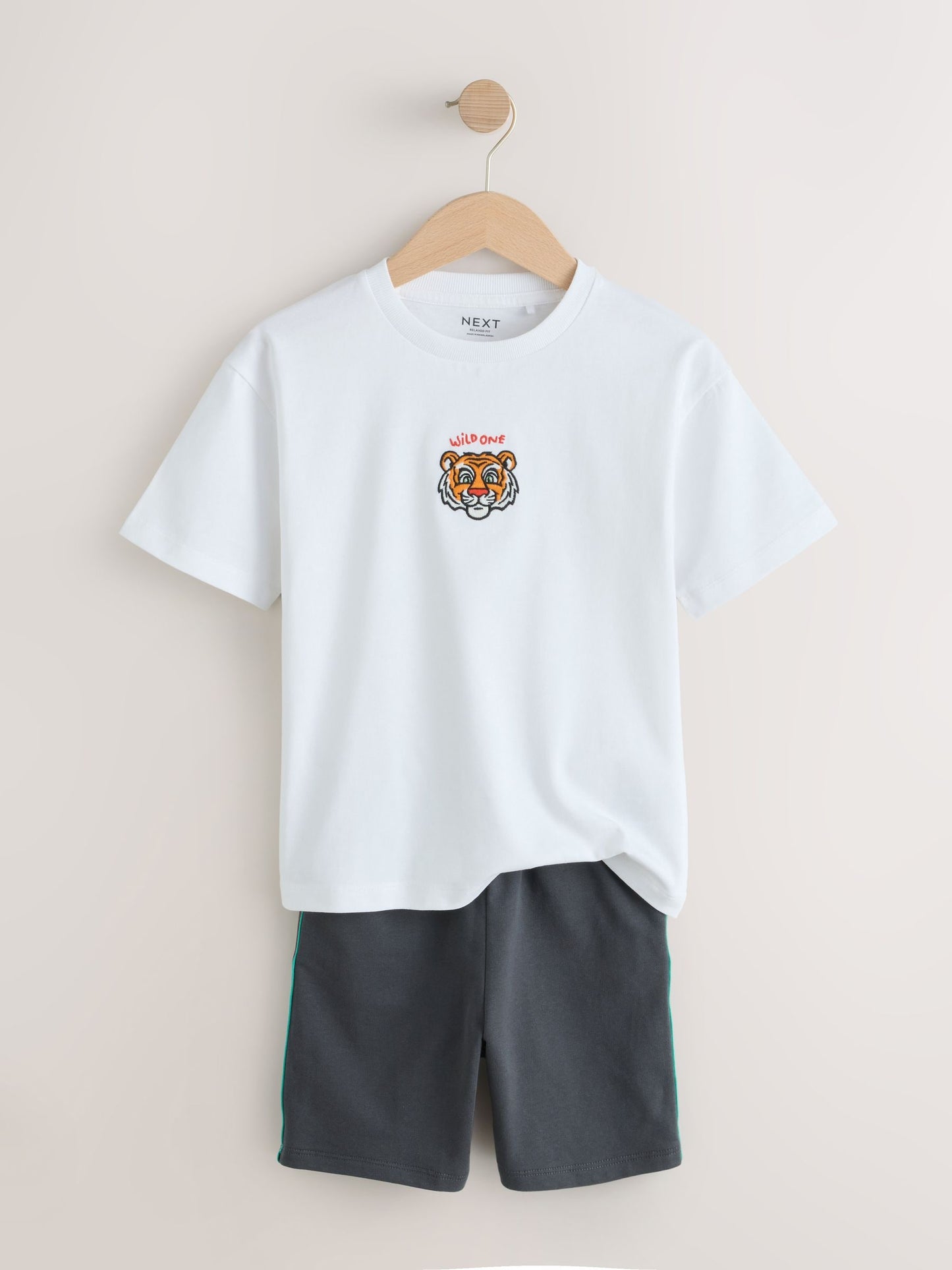 White Tiger Short Sleeve T-Shirt and Shorts Set (3mths-7yrs) image 3