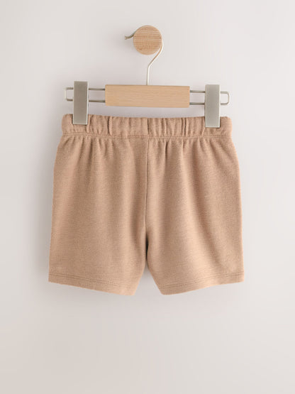 Tan Brown Textured Shorts (3mths-7yrs) image 6