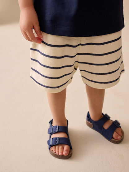 Dsiney Kidz - Blue/White Stripe Textured Shorts (3mths-7yrs) image 4
