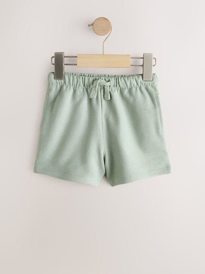 Dsiney Kidz - Sage Green Soft Yellow and Pastel Stripe Textured Shorts 3 Pack (3mths-7yrs) image 2