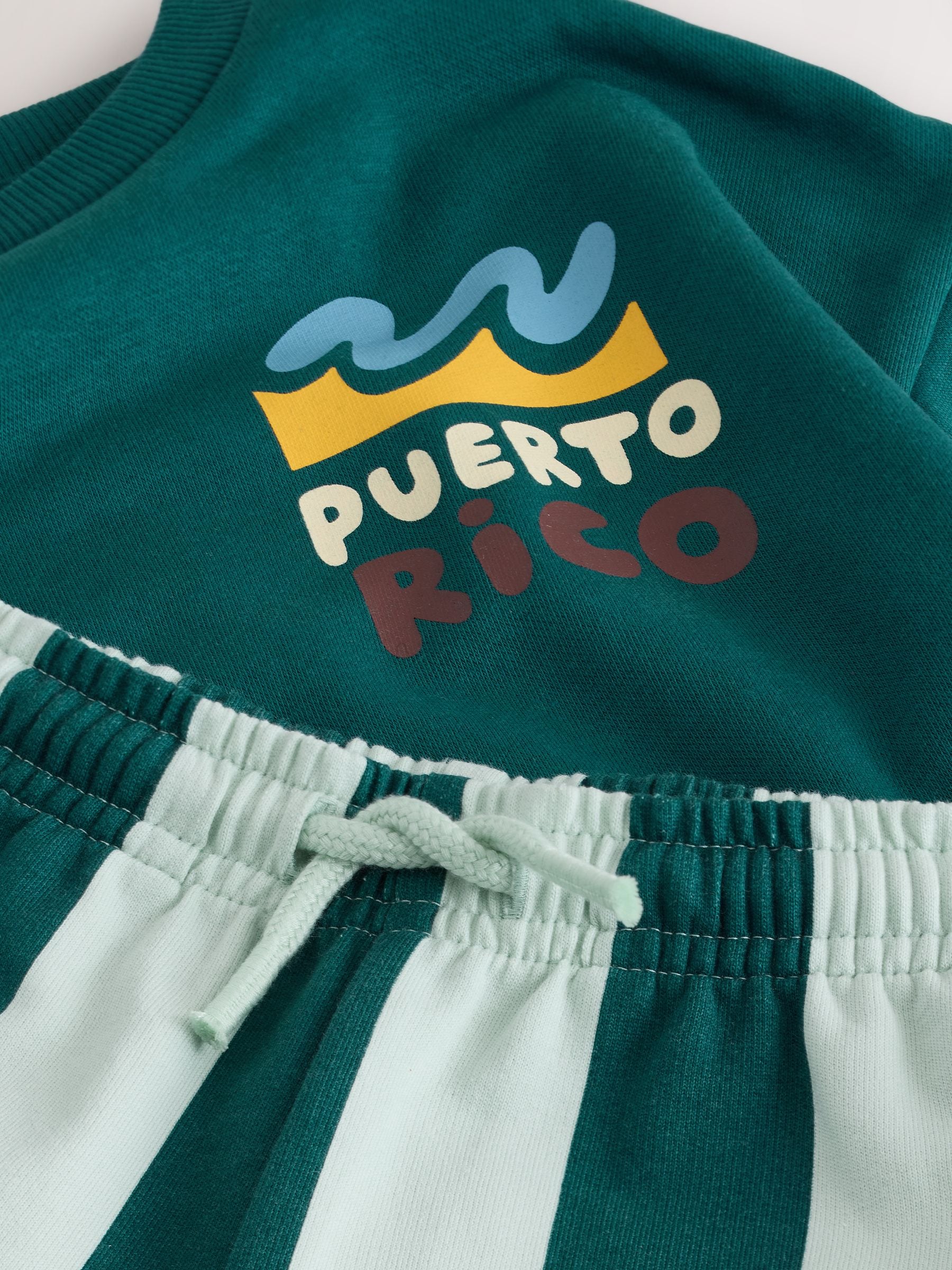 Dark Green Crew Neck Sweatshirt and Shorts Set (3mths-7yrs) (3mths-7yrs) image 10
