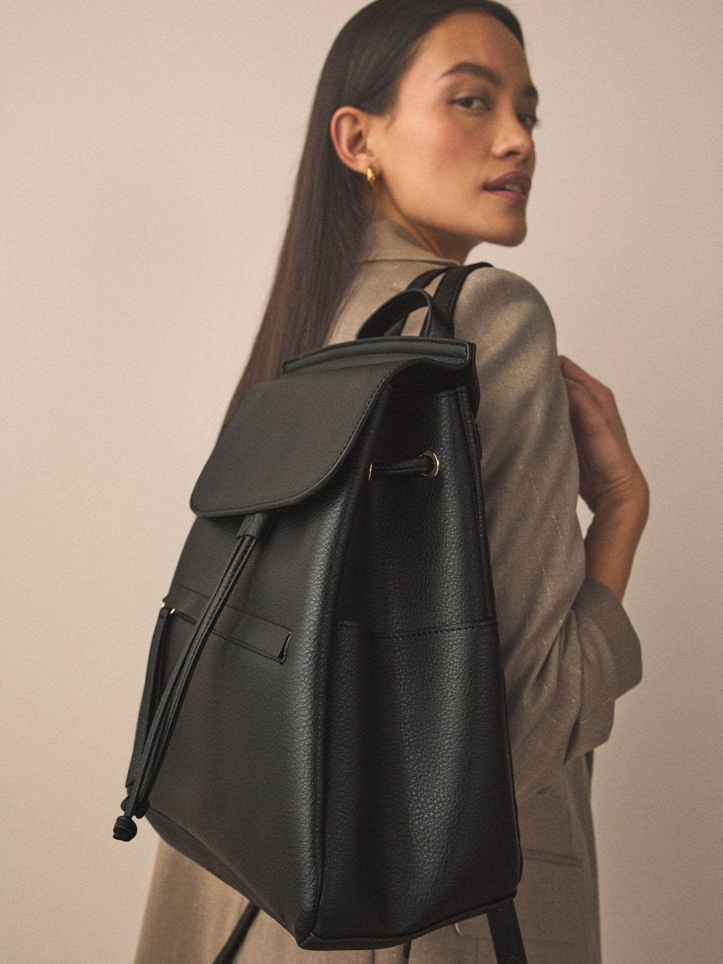 Black Front Pocket Rucksack image 1
