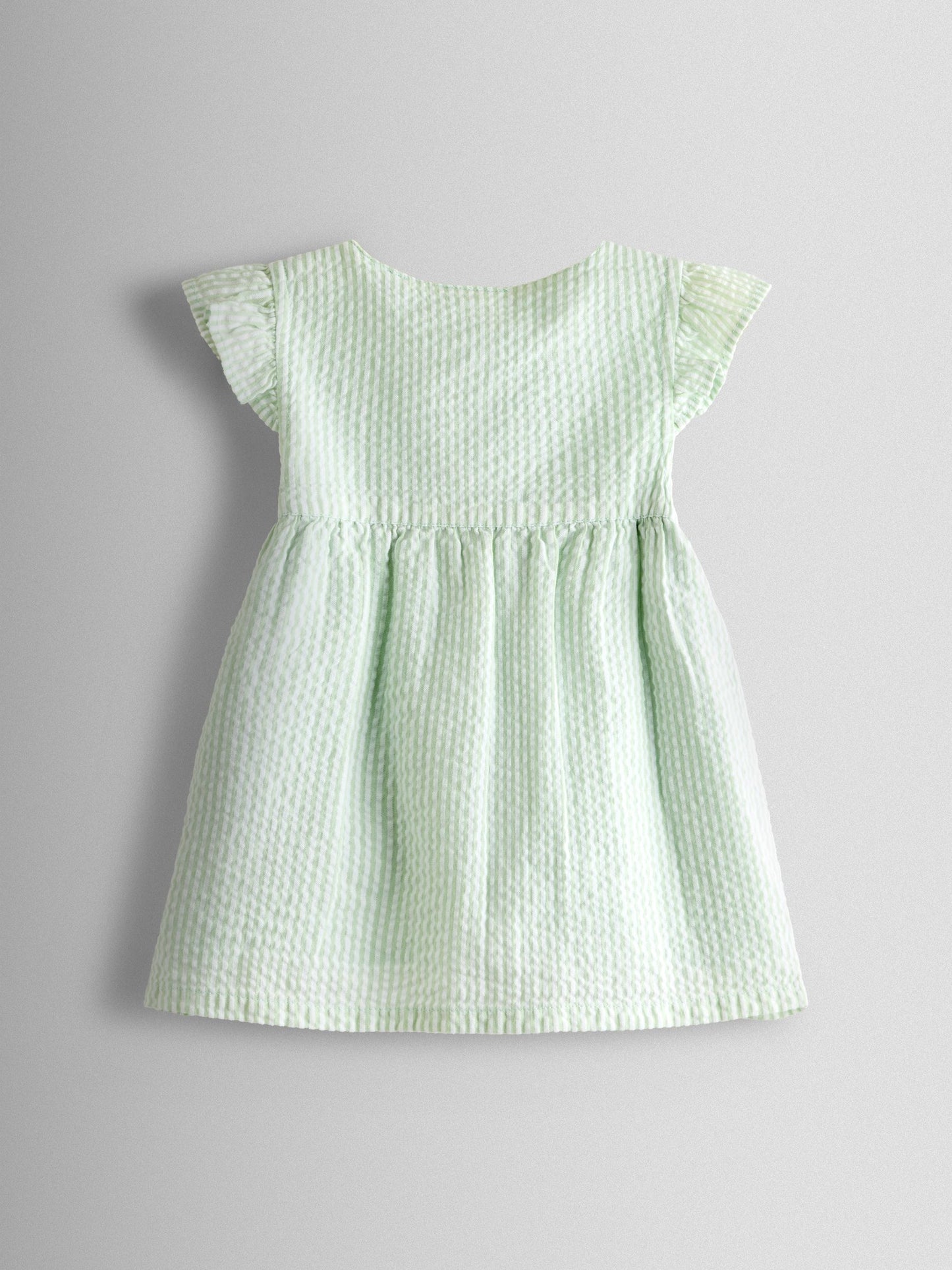 JoJo Maman Bébé Green Duck Frill Dress & Knicker Set image 4