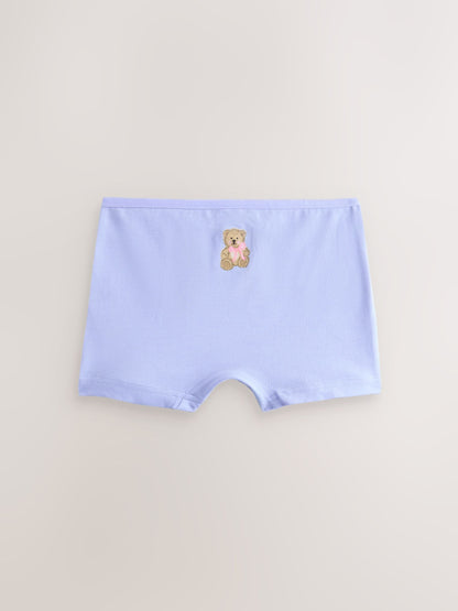Pink Bear/Bow Short Briefs 5 Pack (2-16yrs) image 2