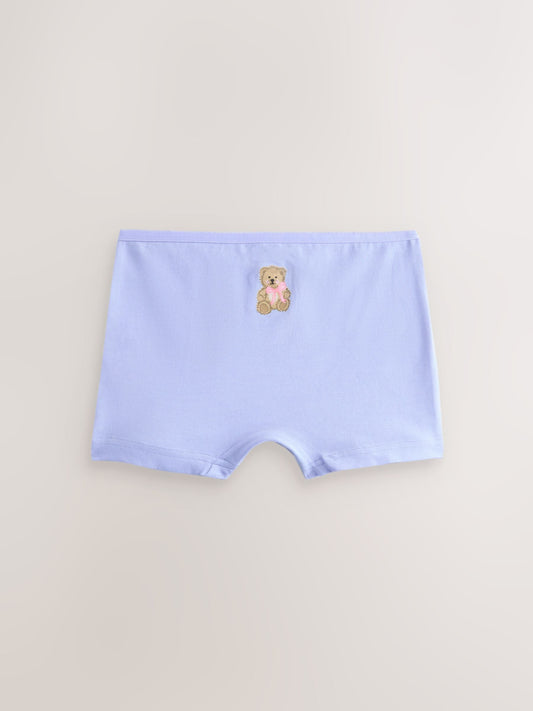 Pink Bear/Bow Short Briefs 5 Pack (2-16yrs) image 2