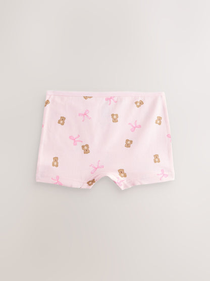 Pink Bear/Bow Short Briefs 5 Pack (2-16yrs) image 6