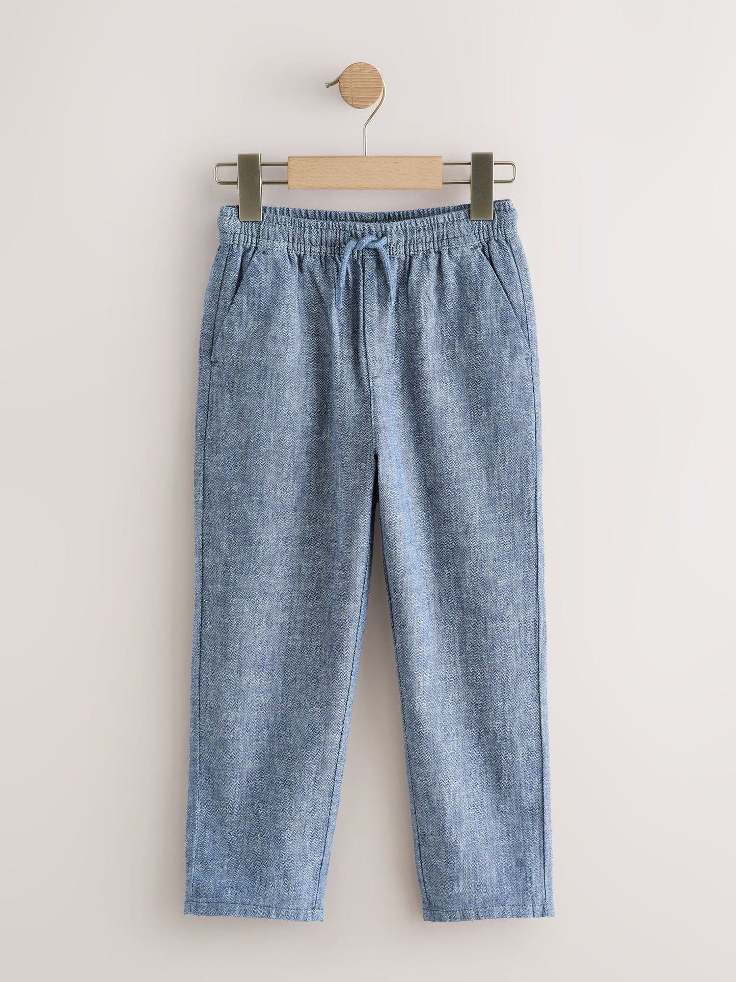 Dsiney Kidz - Blue Linen Blend Pull On Trousers (3-16yrs) image 5