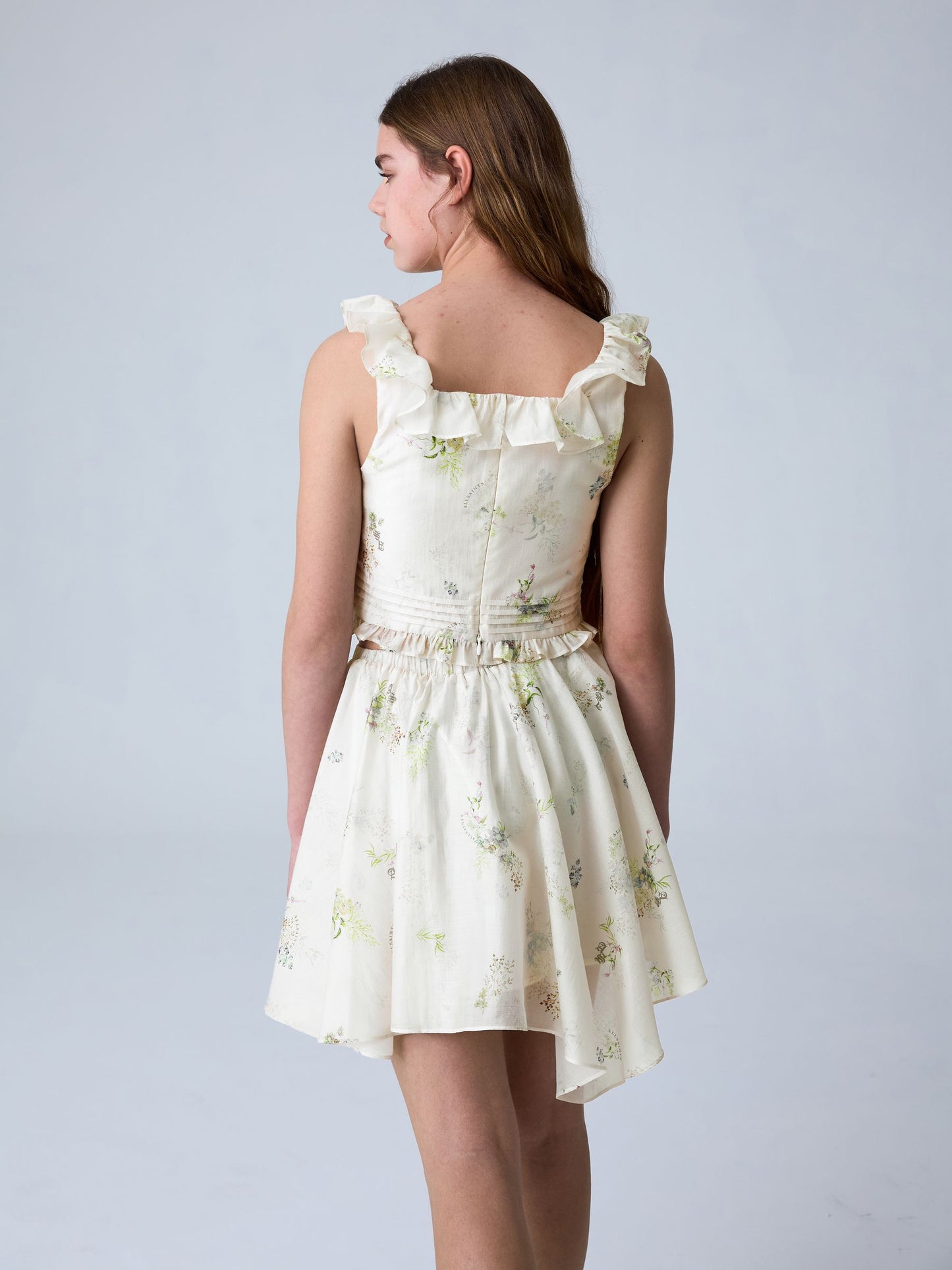 Dsiney Kidz - smALLSAINTS Cream Sienna Ruffle Top and Skirt Set image 3