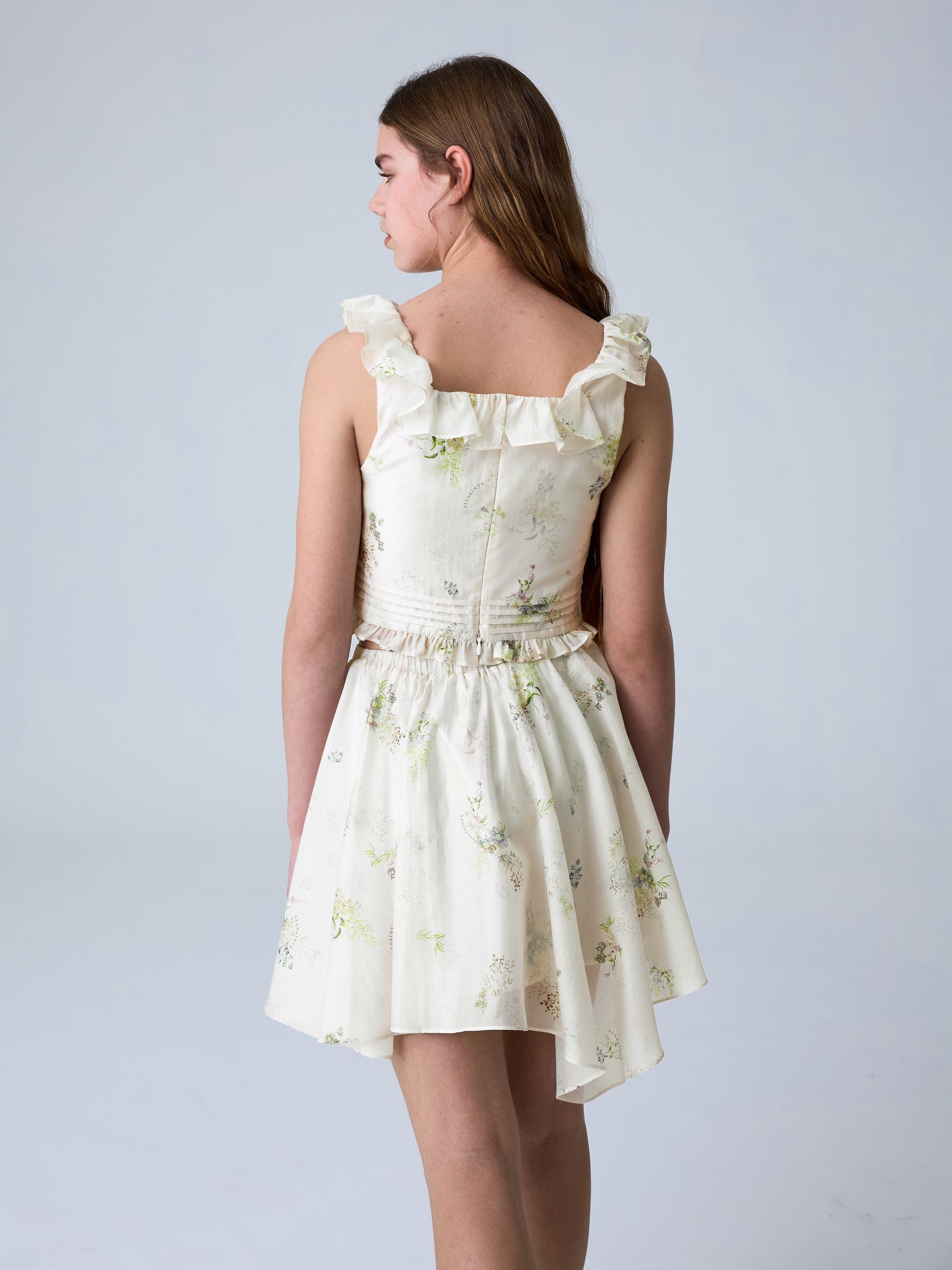 Dsiney Kidz - smALLSAINTS Cream Sienna Ruffle Top and Skirt Set image 3