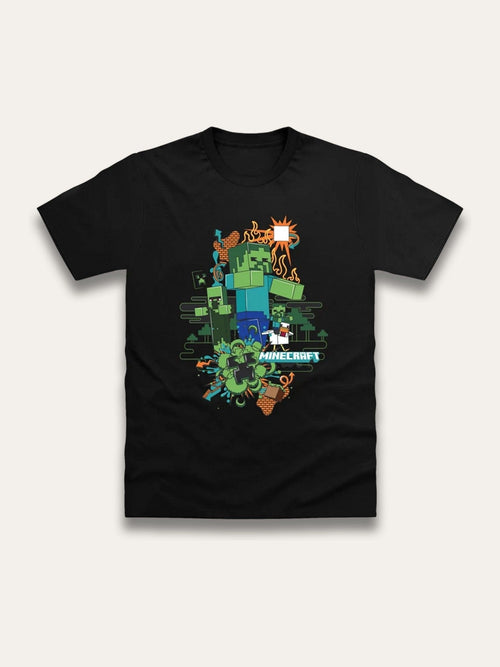 Brand Threads Black Minecraft T-Shirt image 1