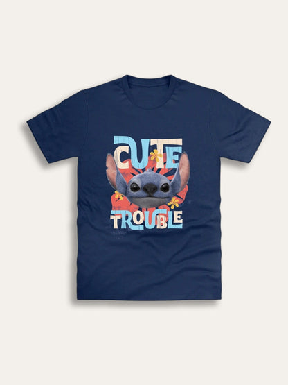 Brand Threads Blue Disney Lilo and Stitch Movie T-Shirt image 1