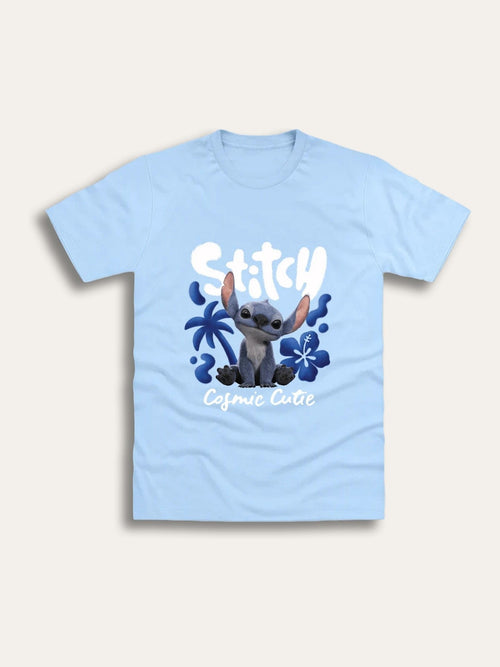 Brand Threads Blue Disney Lilo and Stitch Movie T-Shirt image 1
