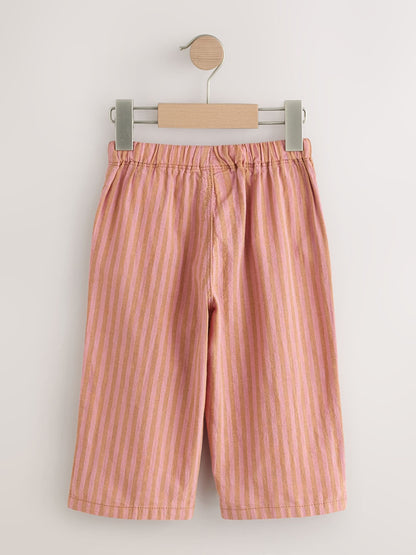 Red Stripe Wide Fit Linen Blend Pull on Trousers (3mths-7yrs) image 5