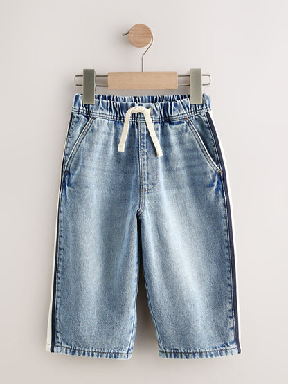 Dsiney Kidz - Light Blue Side Stripe Wide Fit Jeans (3mths-7yrs) image 6