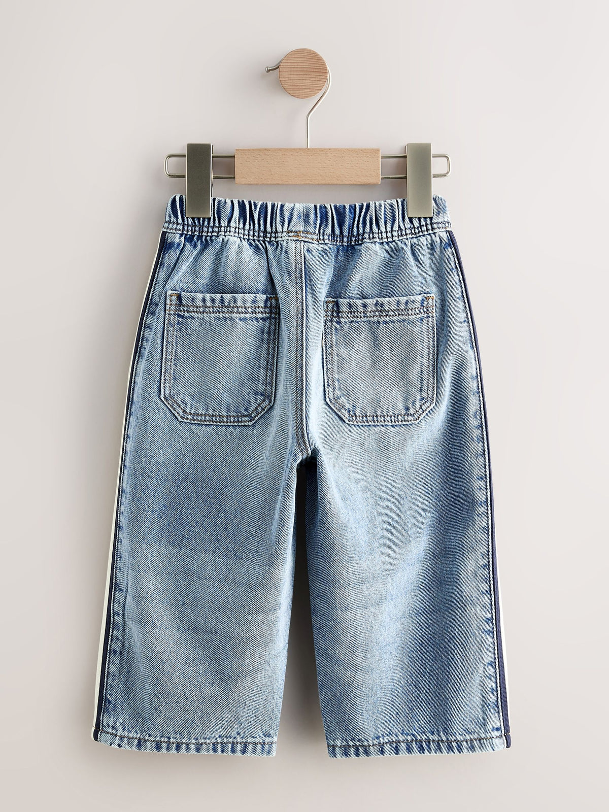 Dsiney Kidz - Light Blue Side Stripe Wide Fit Jeans (3mths-7yrs) image 7