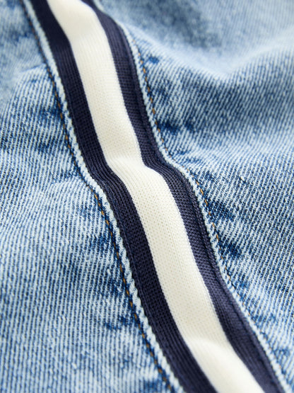 Dsiney Kidz - Light Blue Side Stripe Wide Fit Jeans (3mths-7yrs) image 9