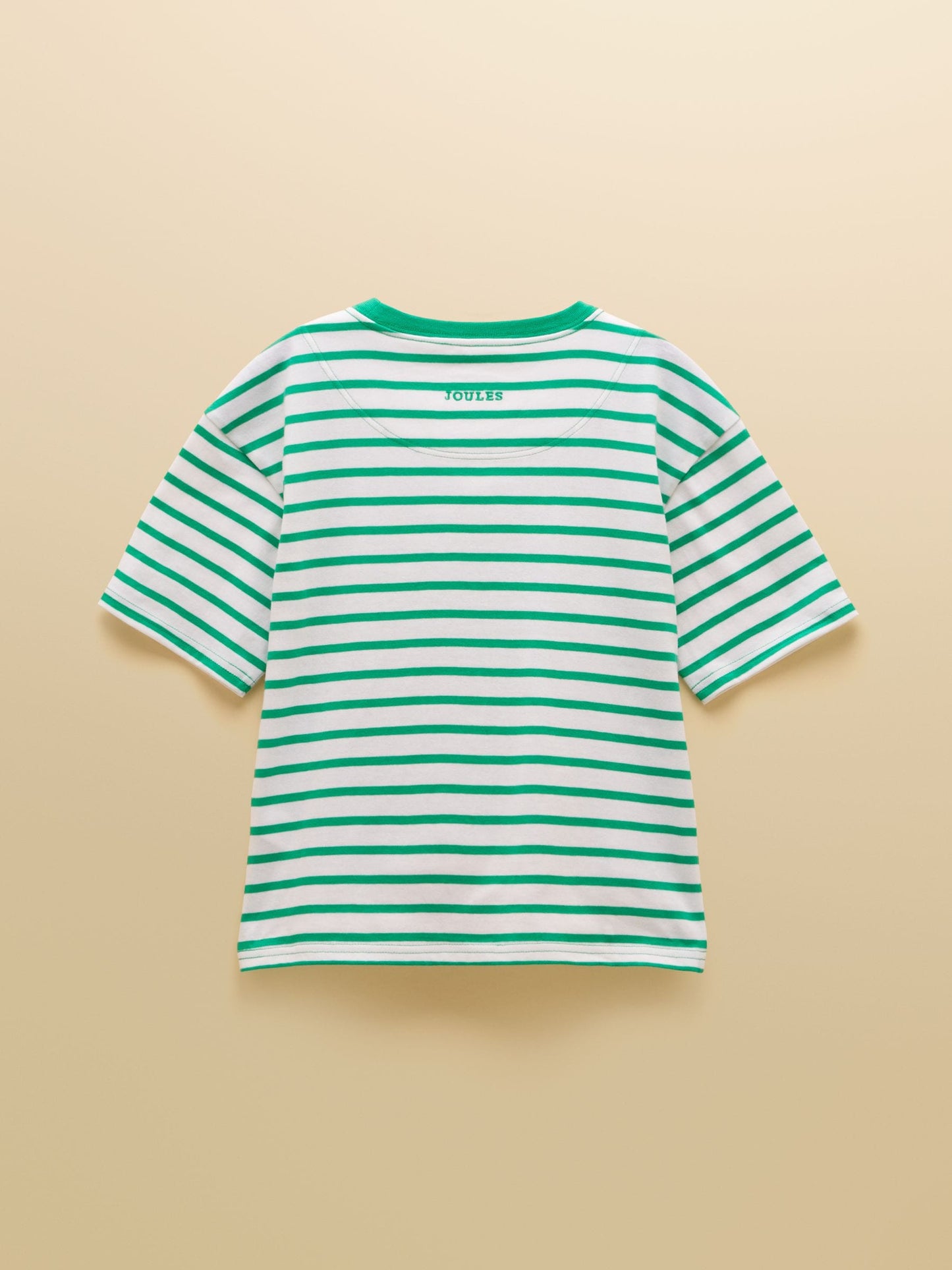 Joules Boys' Archie Green Stripe Applique Graphic T-Shirt image 4