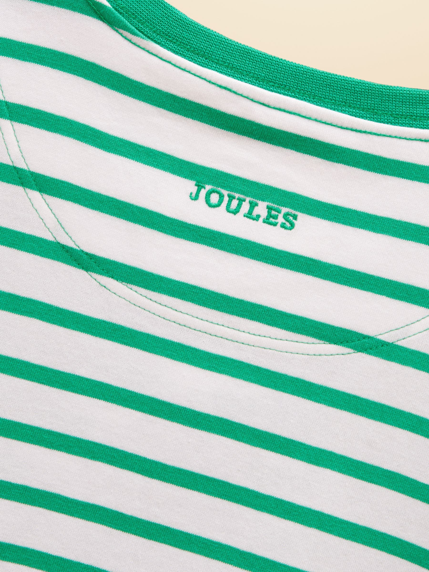 Joules Boys' Archie Green Stripe Applique Graphic T-Shirt image 7