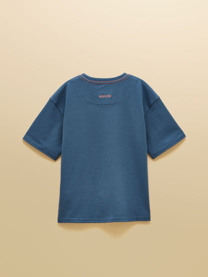 Joules Boys' Archie Navy Glow in the Dark Screenprint T-Shirt image 3