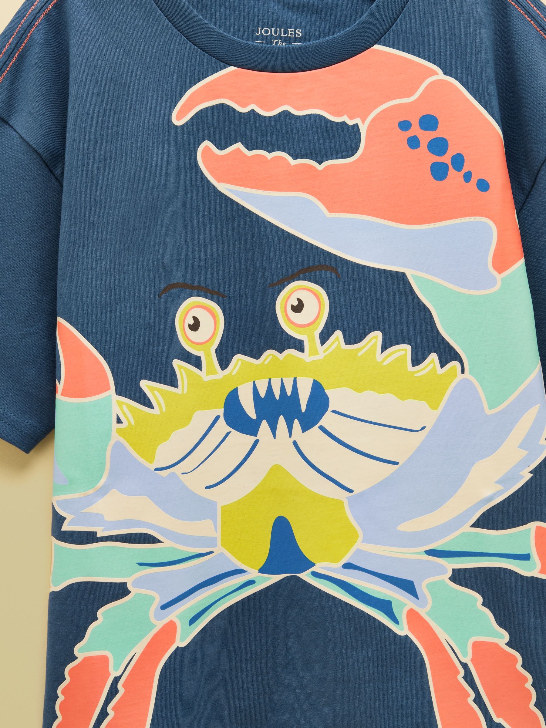 Joules Boys' Archie Navy Glow in the Dark Screenprint T-Shirt image 4