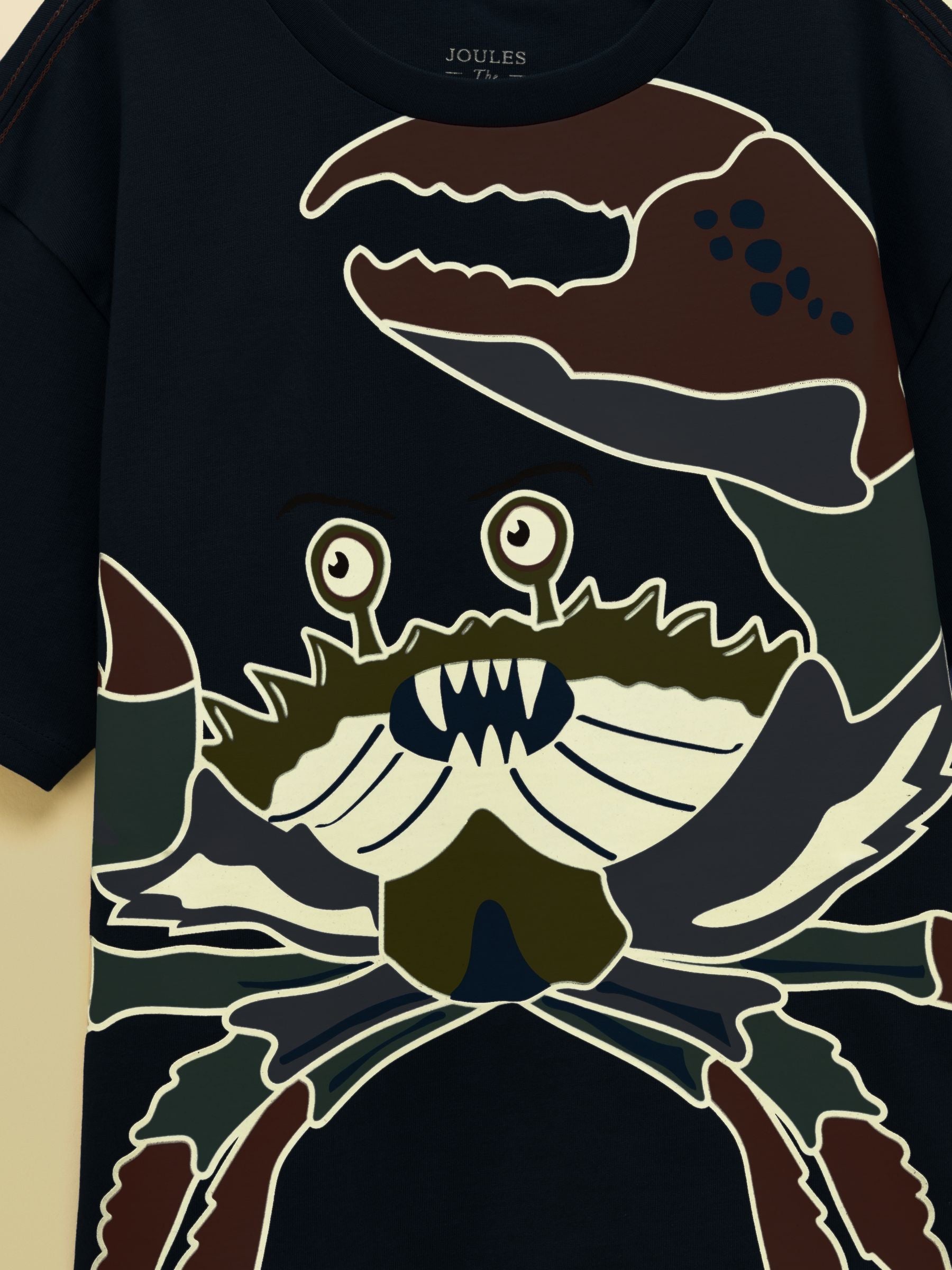 Joules Boys' Archie Navy Glow in the Dark Screenprint T-Shirt image 7