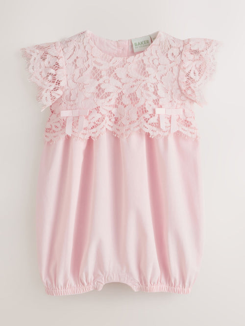 Baker by Ted Baker Lace Overlay Cotton Romper image 1