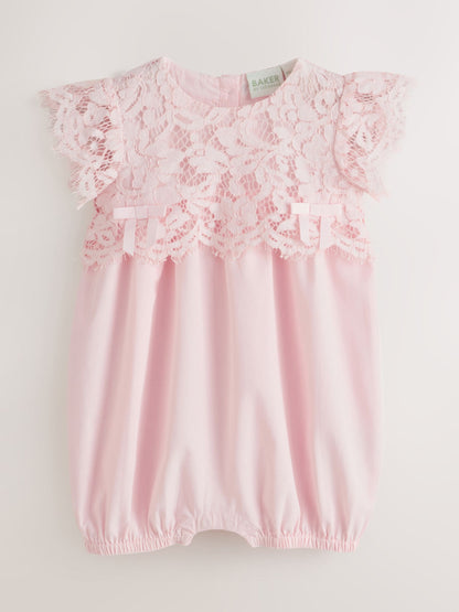 Baker by Ted Baker Lace Overlay Cotton Romper image 1
