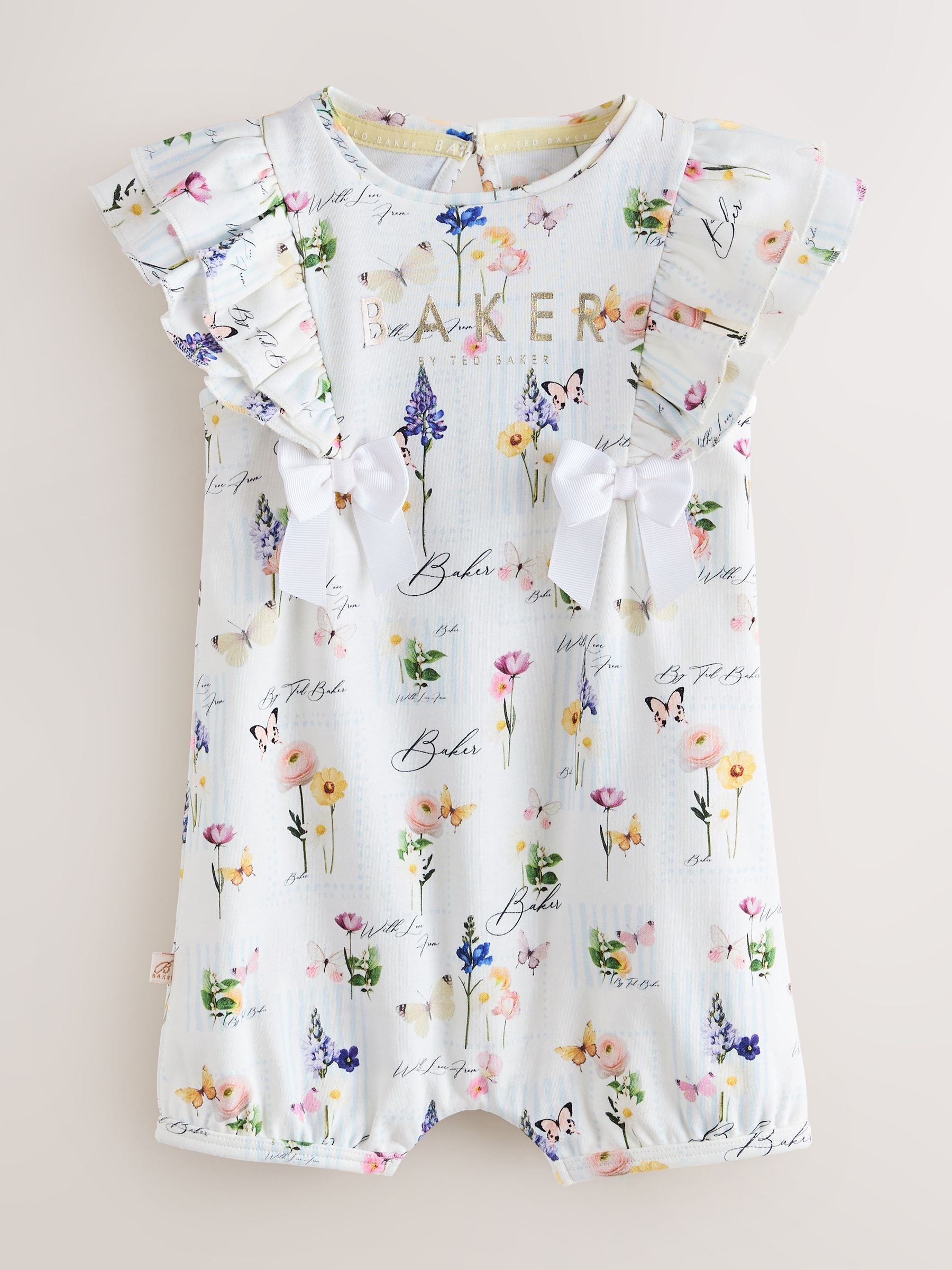 Baker by Ted Baker 3 Pack Frill Sleeve Rompers image 2