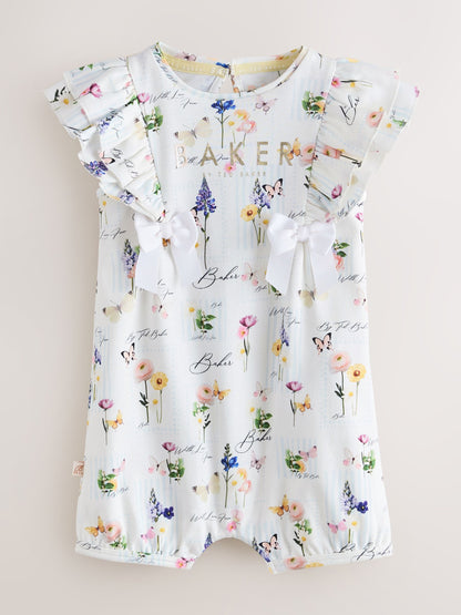 Baker by Ted Baker 3 Pack Frill Sleeve Rompers image 2