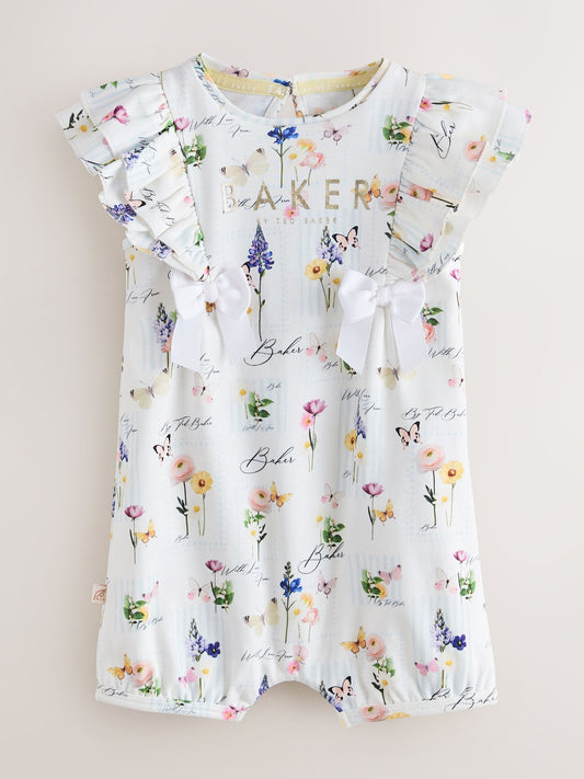 Baker by Ted Baker 3 Pack Frill Sleeve Rompers image 2