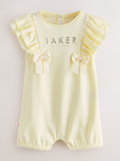 Baker by Ted Baker 3 Pack Frill Sleeve Rompers image 5