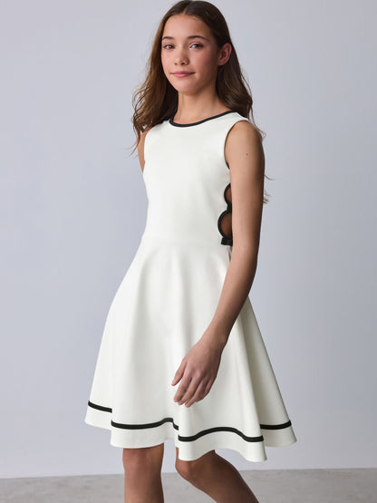 Baker by Ted Baker Cut Out Contrast Ponte Skater Dress image 1