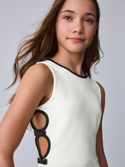 Baker by Ted Baker Cut Out Contrast Ponte Skater Dress image 3