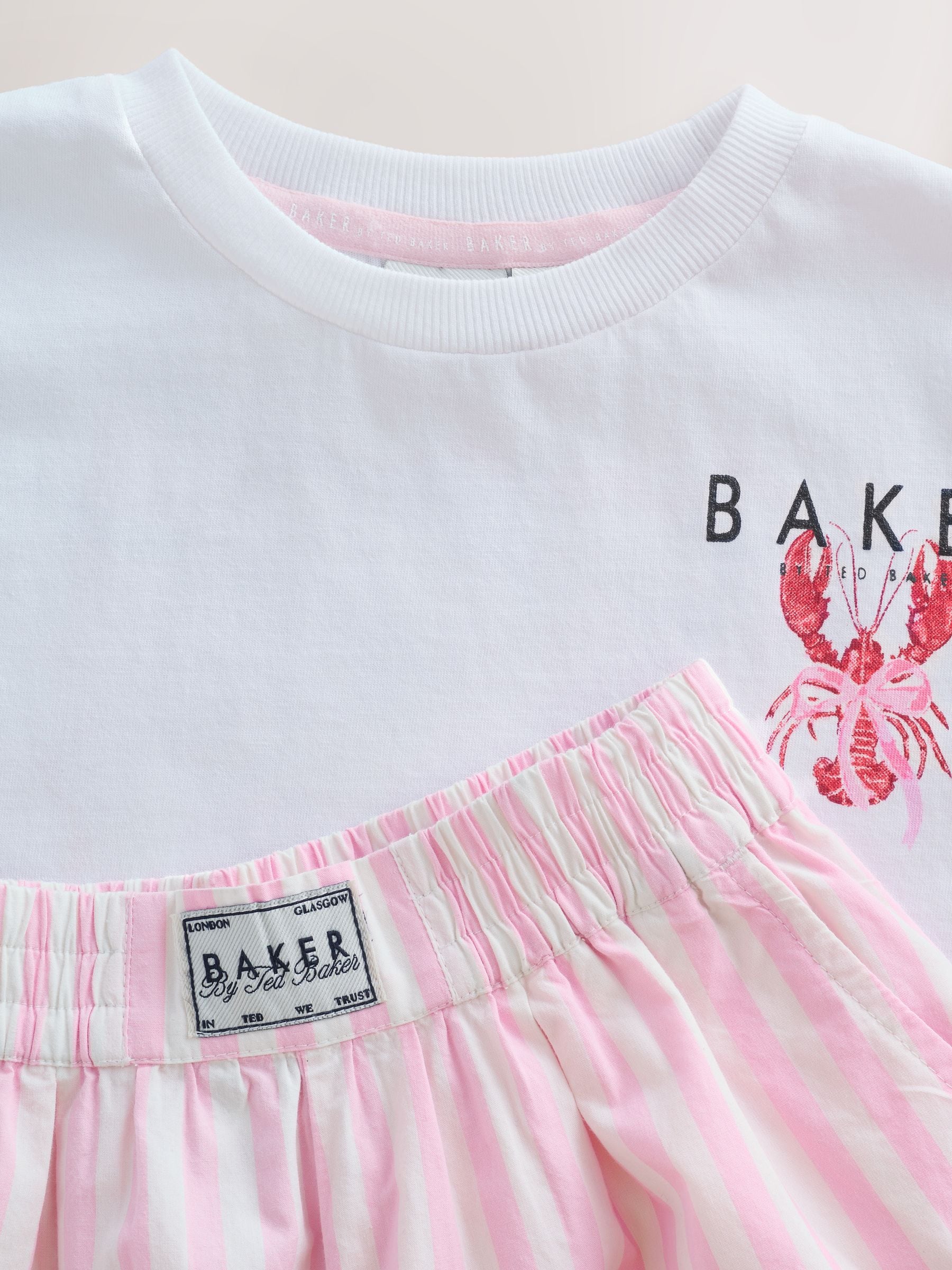 Baker by Ted Baker 2 Piece Oversized Lobster Graphic Tee & Stripe Short Set image 10