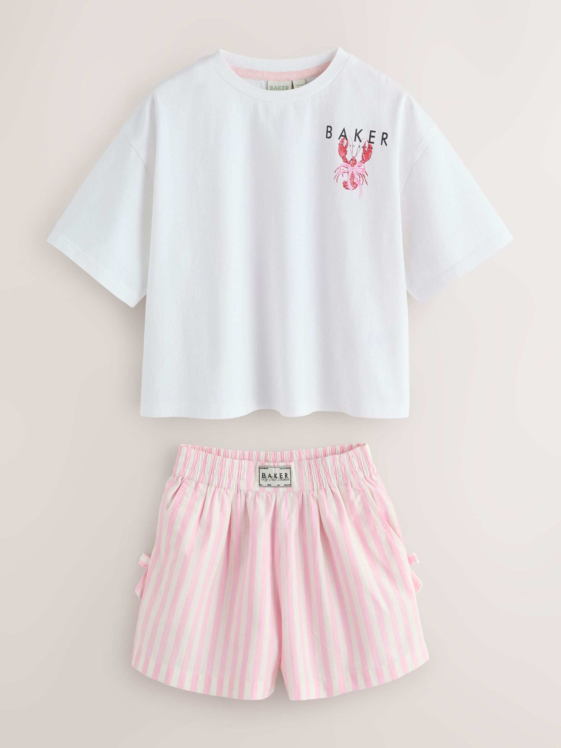 Baker by Ted Baker 2 Piece Oversized Lobster Graphic Tee & Stripe Short Set image 8