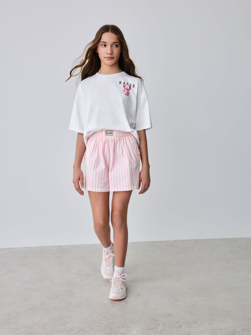 Baker by Ted Baker 2 Piece Oversized Lobster Graphic Tee & Stripe Short Set image 1