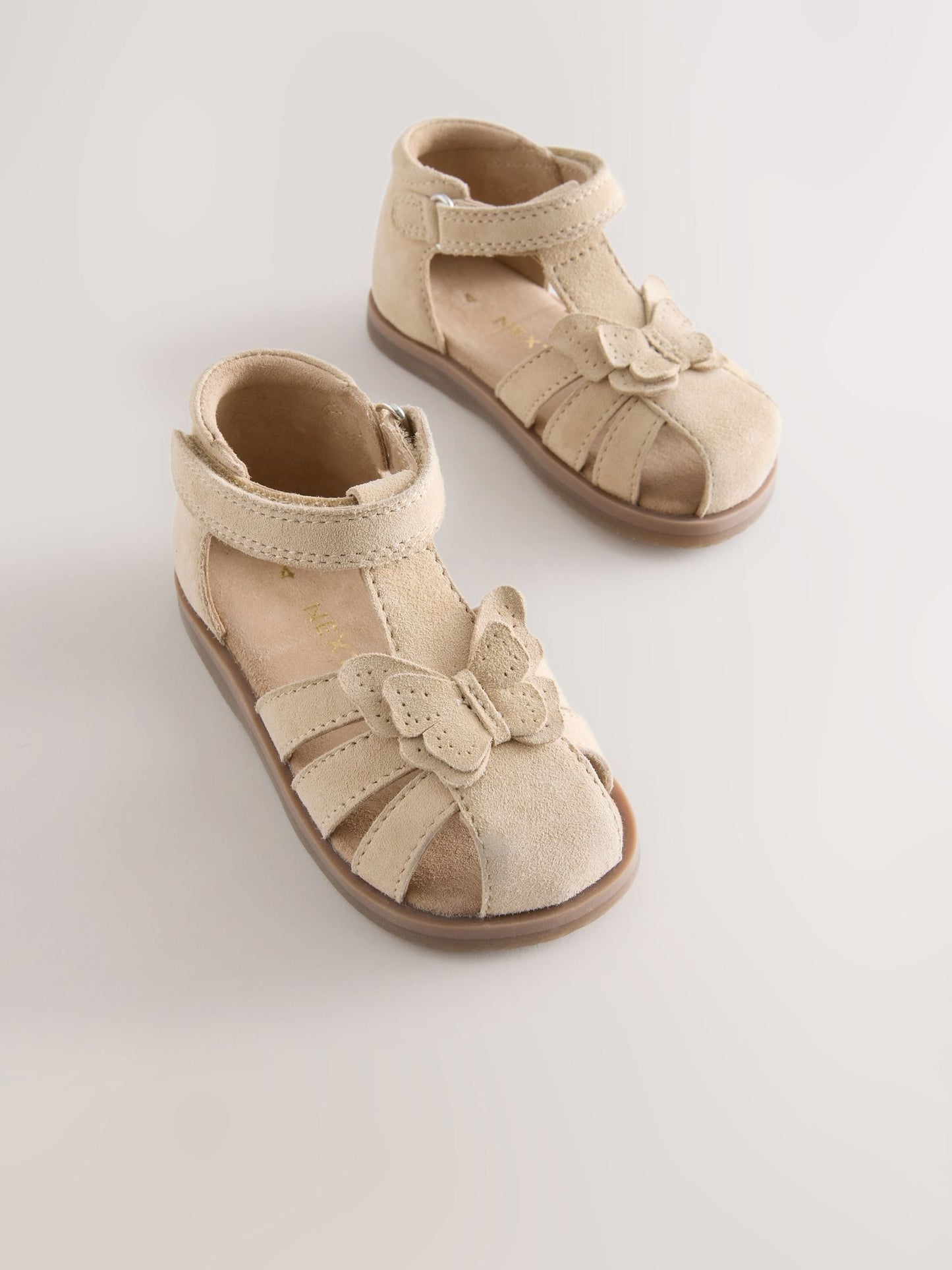 Tan Brown Butterfly First Walker Sandals image 1