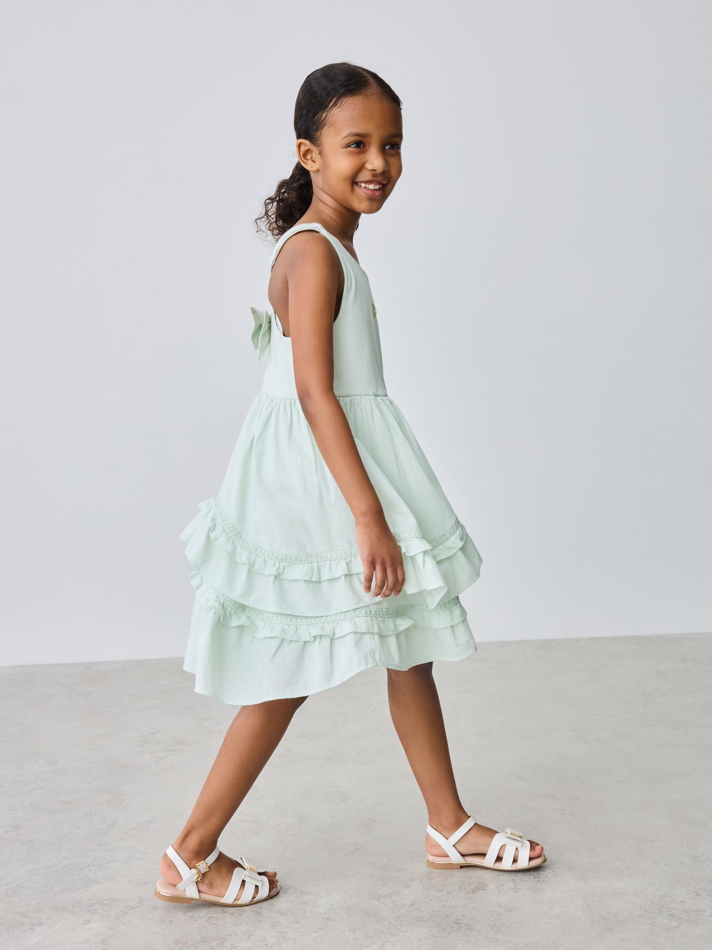 Baker by Ted Baker Tiered Cotton Poplin Mix Dress image 3