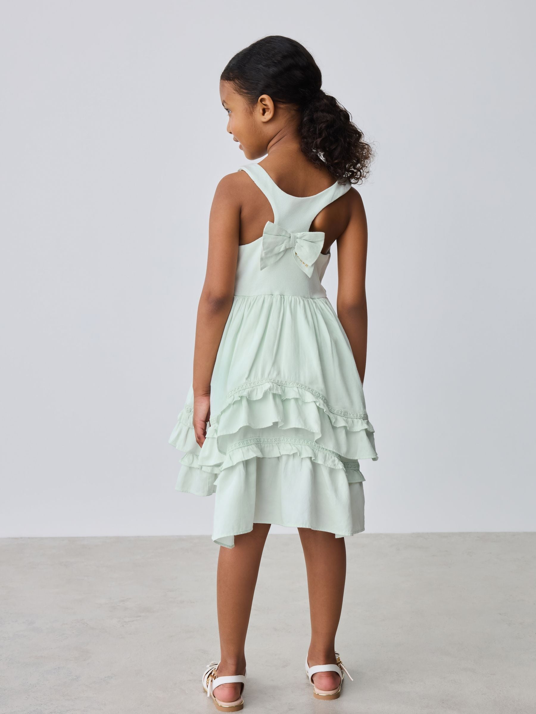 Baker by Ted Baker Tiered Cotton Poplin Mix Dress image 4
