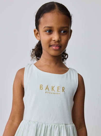 Baker by Ted Baker Tiered Cotton Poplin Mix Dress image 5