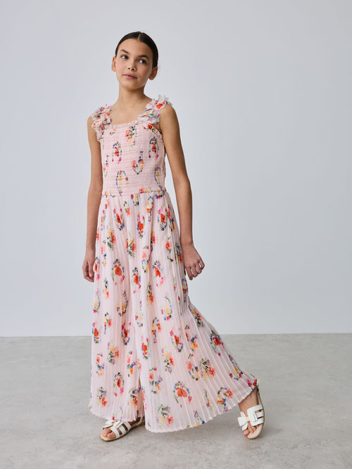 Baker by Ted Baker 3D Floral Strappy Pleated Wide Leg Jumpsuit image 1