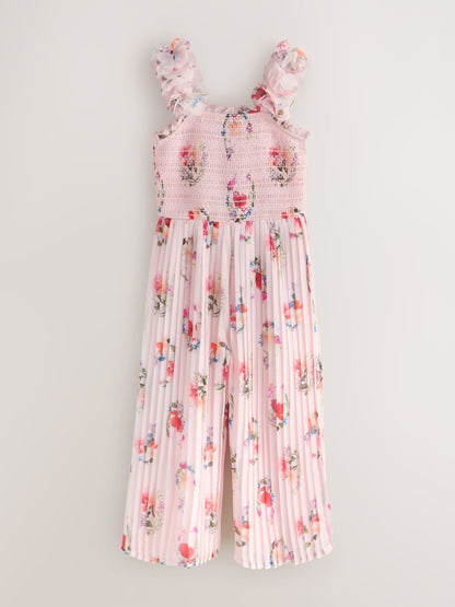 Baker by Ted Baker 3D Floral Strappy Pleated Wide Leg Jumpsuit image 5