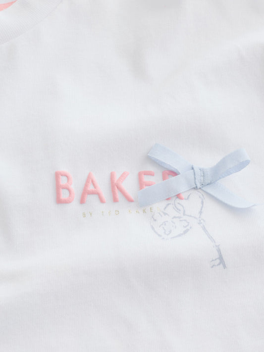 Baker by Ted Baker 2 Piece Oversized Back Graphic T-Shirt & Frill Short Set image 3